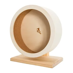 PetBuddy Karussell, Laufräder für Hamster, 21 cm, Kiefernholz/Kork
